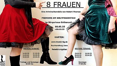 Plakat für "8 Frauen;